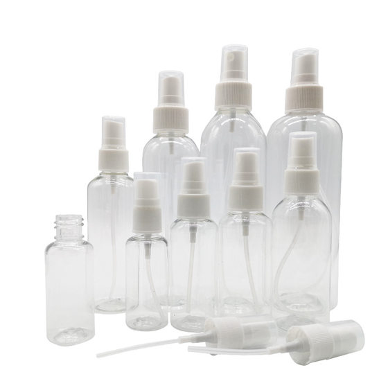 Factory wholesale 10 30 50 100 250ml spray bottle small watering can transparent spray bottle pet sub-bottled