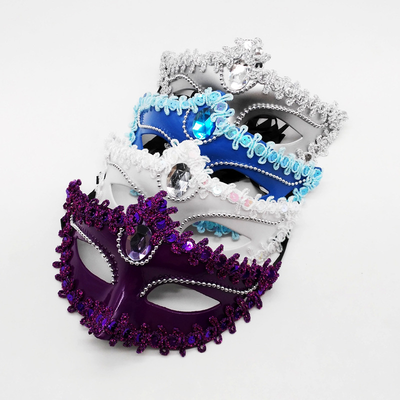 Venetian little beauty mask plating diamond spray paint Princess mask Halloween ball Lady eye mask wholesale