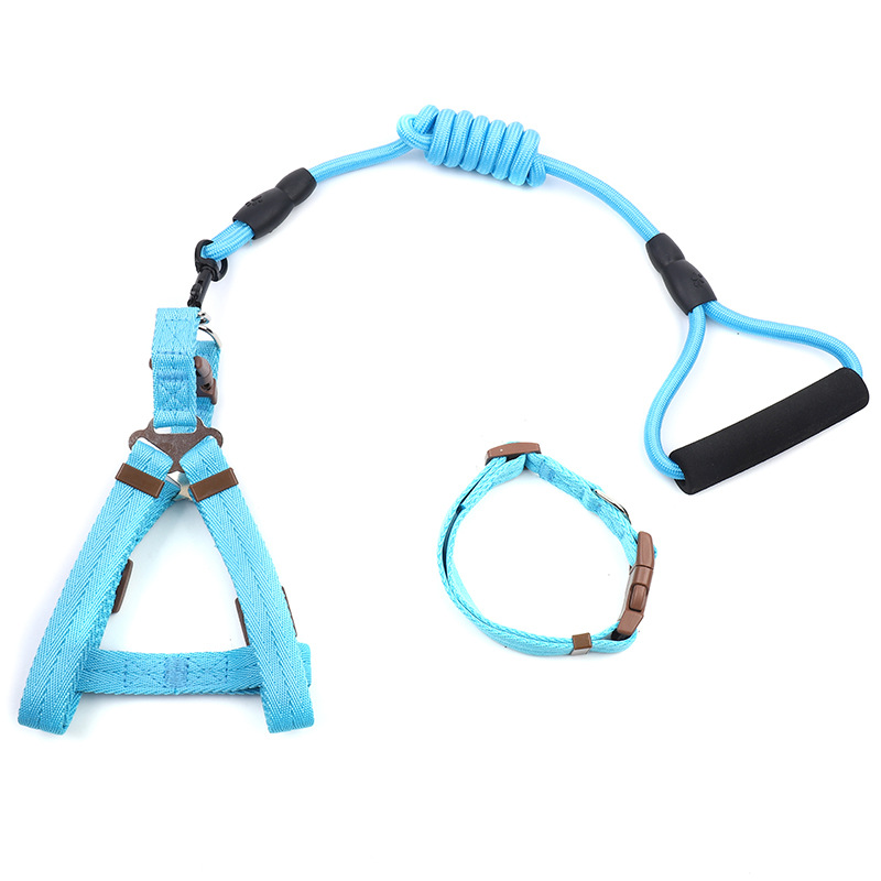 New pet leash vest pet chest strap breathable small and medium-sized dog anti-break dog leash wholesale