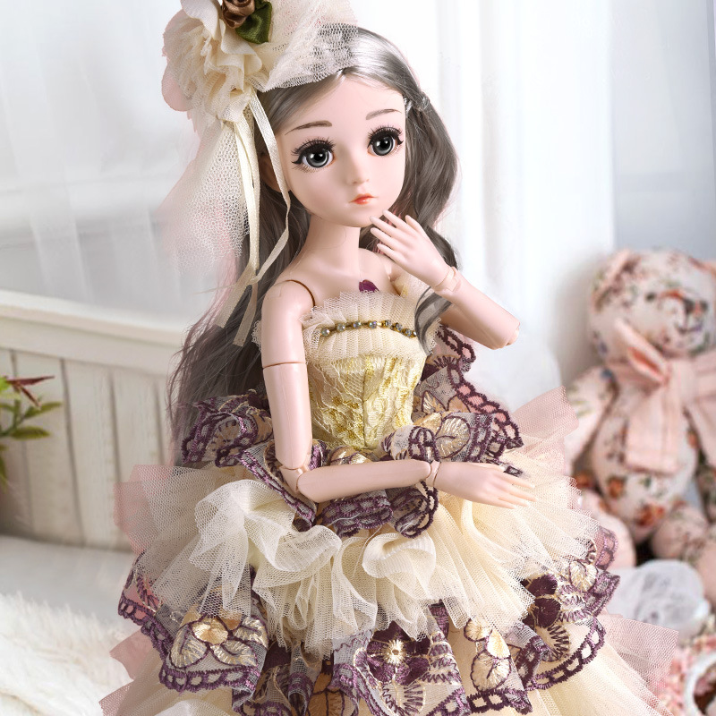 Cross-border AliExpress Sweet Barbie Doll Single Girl Simulation Exquisite Princess Joint 45cm Wholesale