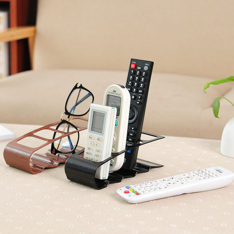 Four-compartment remote control storage rack creative desktop storage rack wholesale plastic remote control storage stand