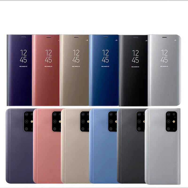 For Samsung S24 Mobile Phone Case Bracket S22 Mirror Leather Case S10 Electroplated S21plus Mobile Phone Protective Case S8S9