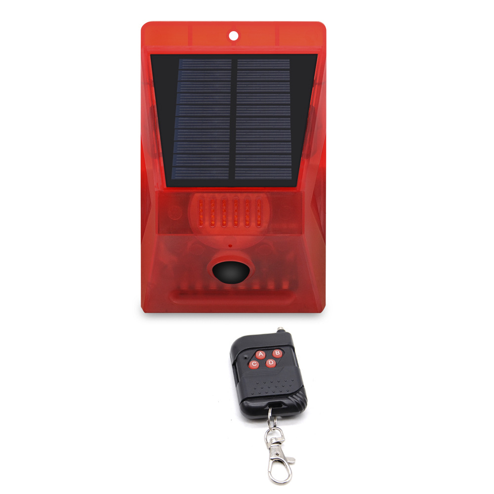 Solar alarm wireless infrared induction sound and light anti-theft animal solar DC charging alarm