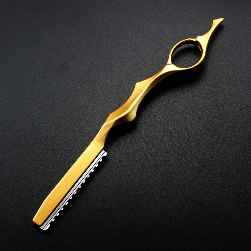 Aviation aluminum material color paint hairdressing thin knife hairdressing knife multi-color optional black gold Blue