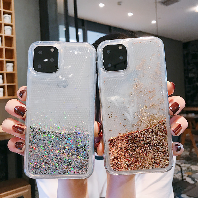 適用iPhone15手機殼蘋果14繁星液體流沙殼S24閃粉殼P50/oppo/vivo