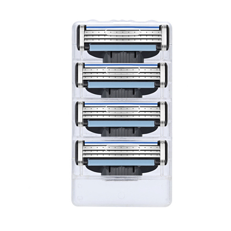 Factory Direct Front 3 three-layer Shaver manual razor razor blade wind speed 3 replacement knife Head 4 pack hot