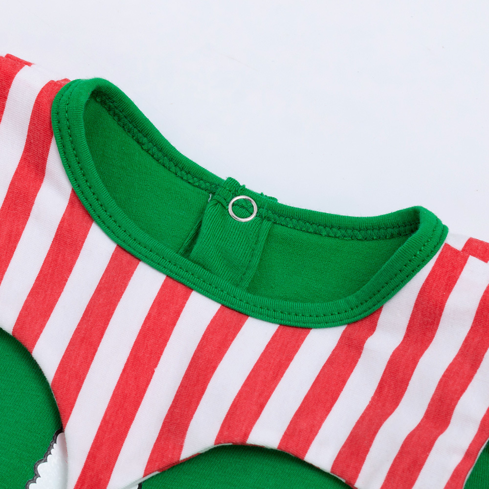 2022 New Children's Wear Christmas Short-sleeved Dress Baby Clothes Soft and Comfortable