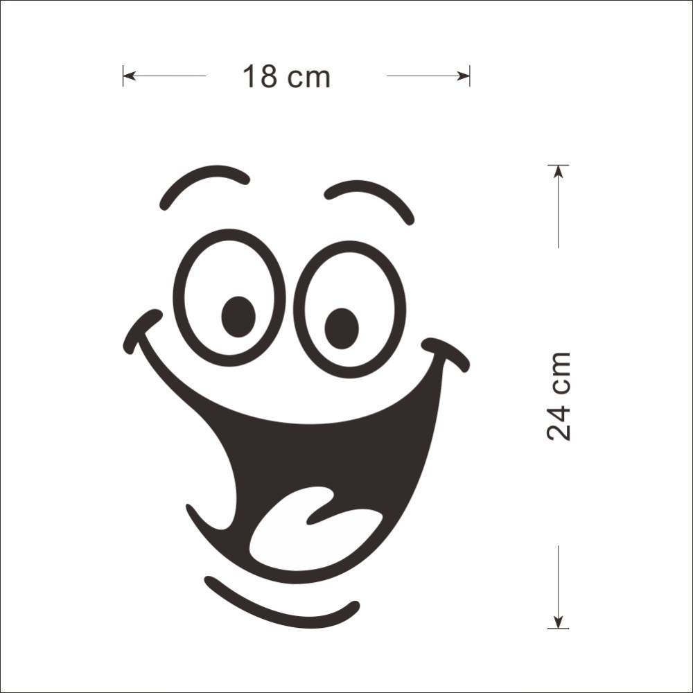 Cross-Border Factory wholesale children's room living room corridor smiling face Ma Tong stickers vinyl decorative painting