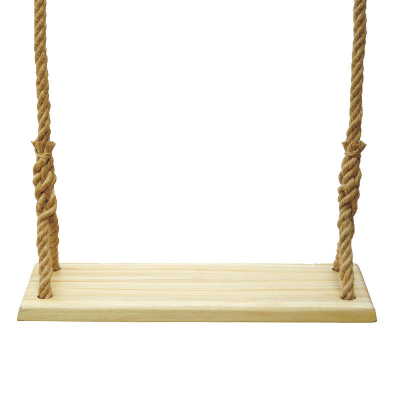 Swing outdoor indoor balcony bedroom bed & breakfast children adult single double simple hemp rope solid wood Elm swing board