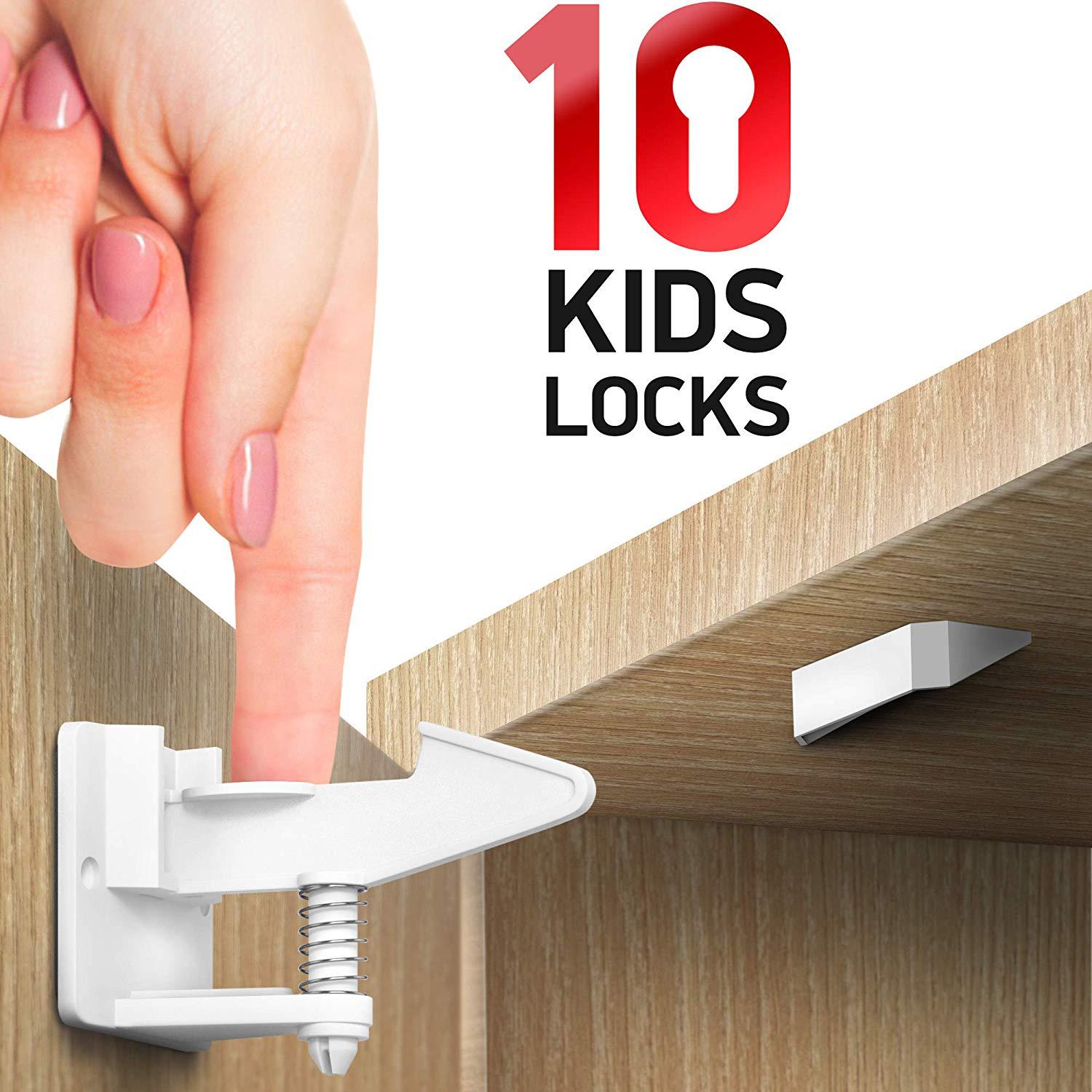 Baby child safety creative drawer lock cabinet door lock invisible cabinet door lock spring lock baby safety lock anti-pinch hand