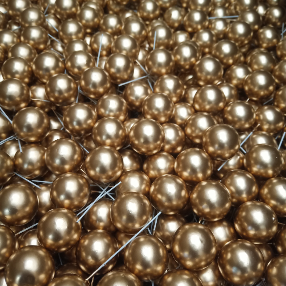 Golden Ball Silver Ball Birthday Cake Decoration ins Cold Wind Golden Silver Ball Ball Plug-in Ornament Baking