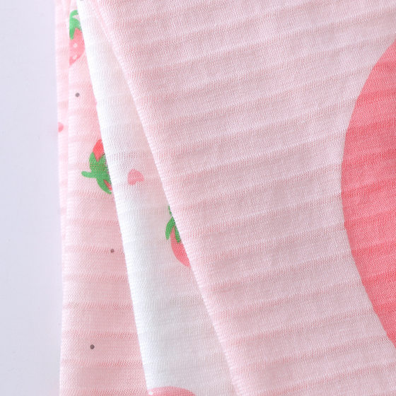 Girls' long-sleeved trousers home wear suit children's pajamas suit baby girls' slub cotton autumn clothes long pants
