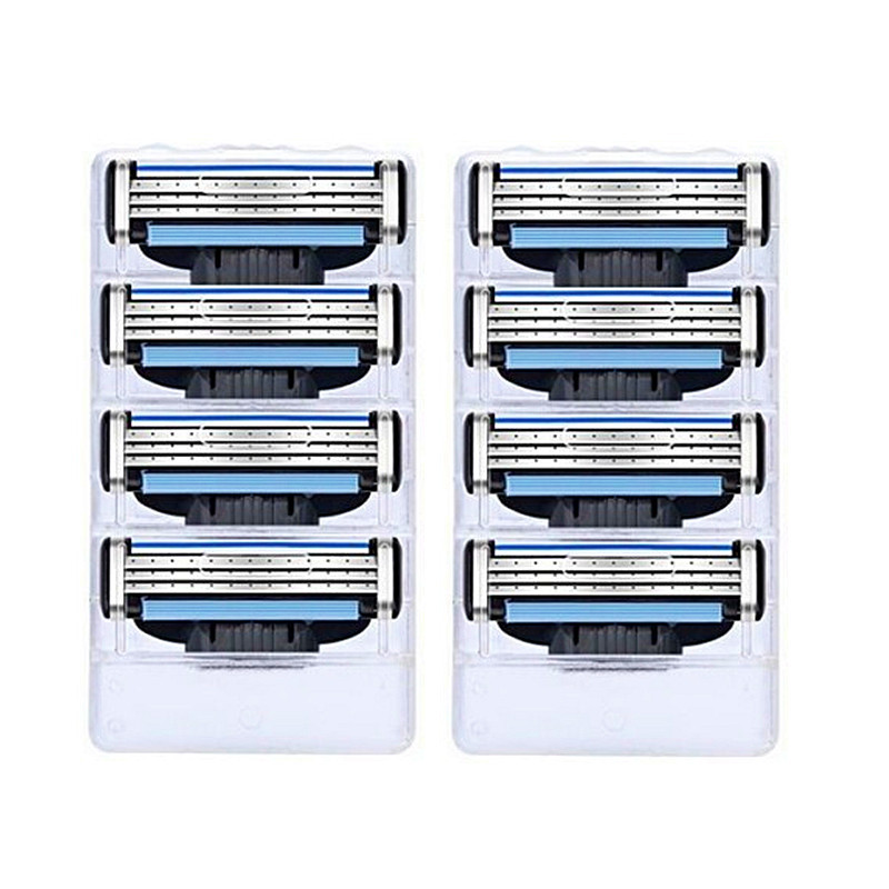 Factory Direct Front 3 three-layer Shaver manual razor razor blade wind speed 3 replacement knife Head 4 pack hot