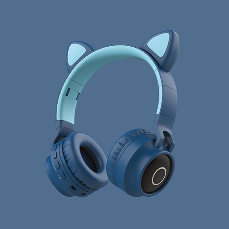 New Cat Ear Headset Bluetooth Headset Wireless Luminous Headset Computer E-sports Headset Cross-border Explosions