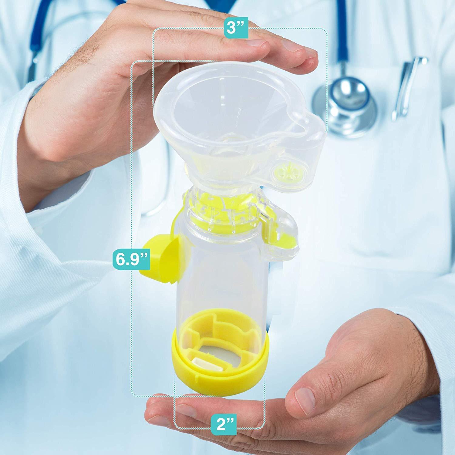Atomizing barrel inhalation atomizing canister mist storage canister cartridge inhalation mask dosing sprayer with mask