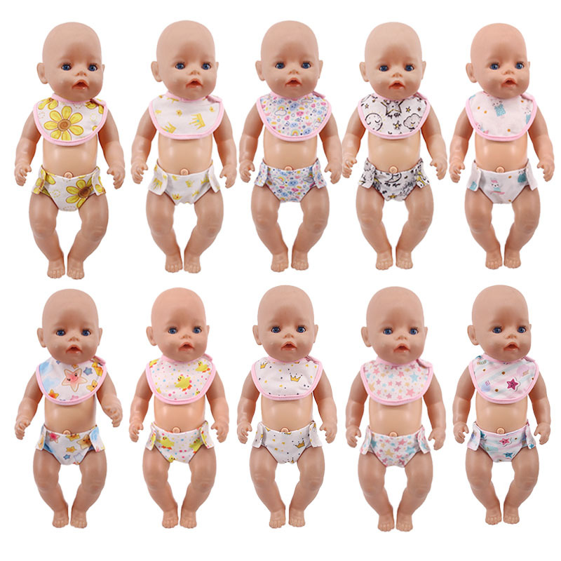 New 18 inch American girl doll accessories underwear 43cm summer doll underwear + saliva towel set Wholesale