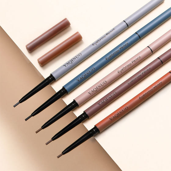 Yakino Double-headed Extra-fine Eyebrow Pen Ultra-fine Head Waterproof Sweat Durable No Decolorization No Smooming Eyebrow Powder Fog Eyebrow Beginners