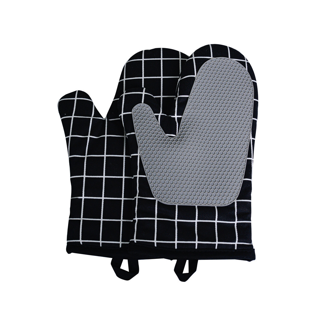 Square silicone microwave oven anti-scalding heat insulation high temperature non-slip silicone gloves oven baking pot factory outlet
