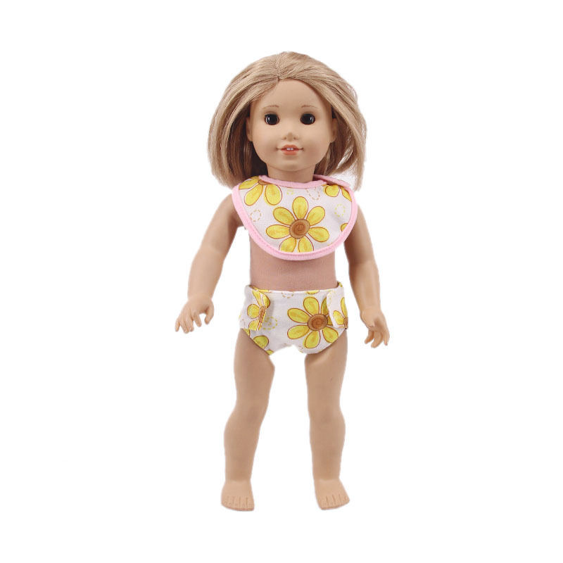 New 18 inch American girl doll accessories underwear 43cm summer doll underwear + saliva towel set Wholesale