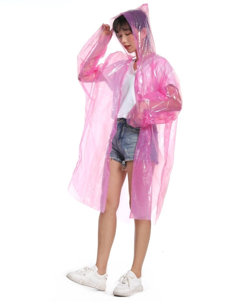 Disposable Raincoat Single Poncho Adult Children Thickened Plastic Raincoat Drifting Set Unisex