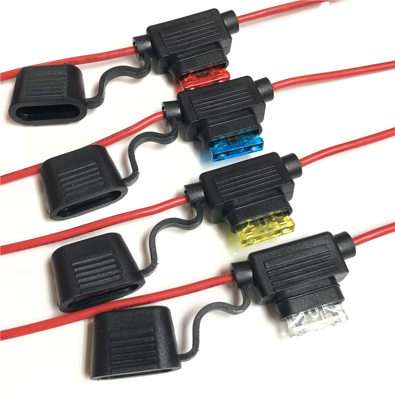 Car fuse box waterproof seat with wire Large Medium Small mini insert car high temperature resistant protection device
