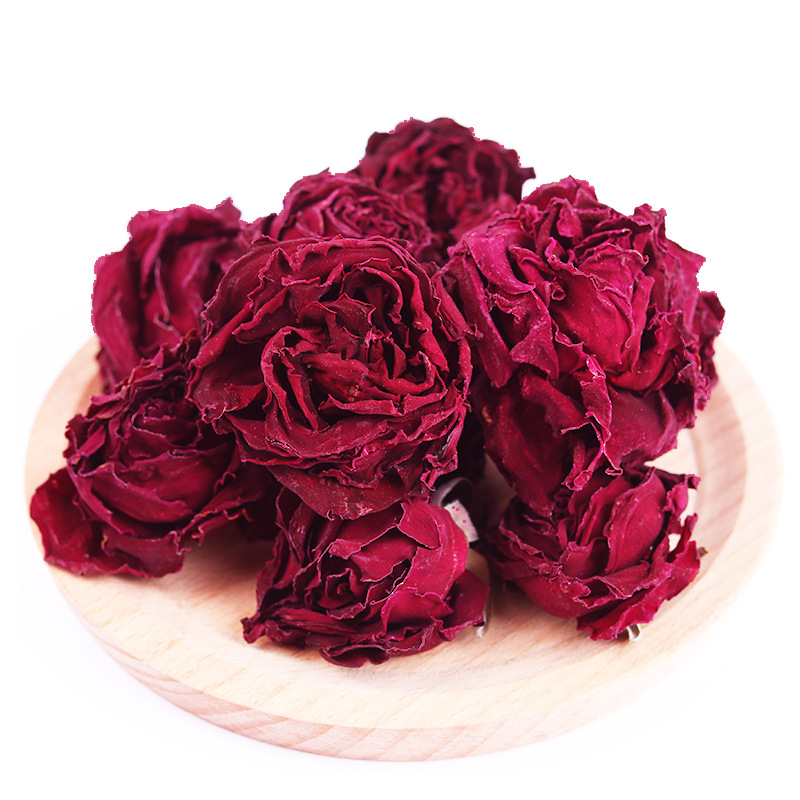 Yunnan ink red rose flower tea dried rose crown freeze-dried drying microwave wholesale rose petals origin direct supply