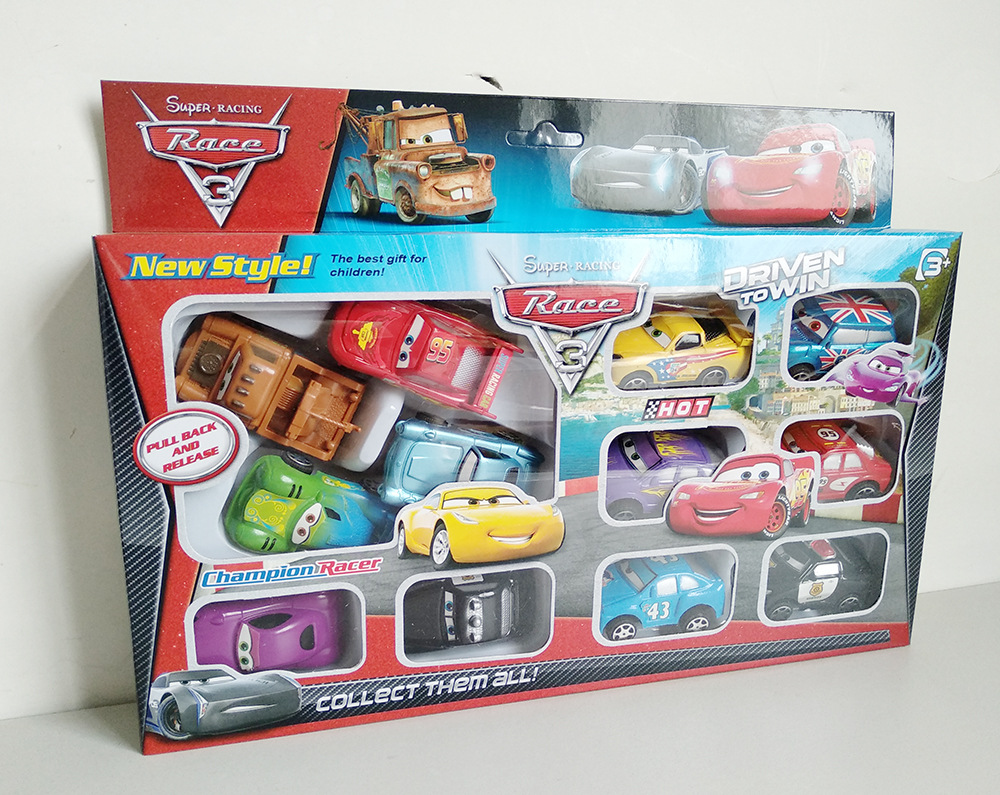 12 cars story 3 6CM pull back lightning mckun 6CM pull back black storm cool sister lamirez