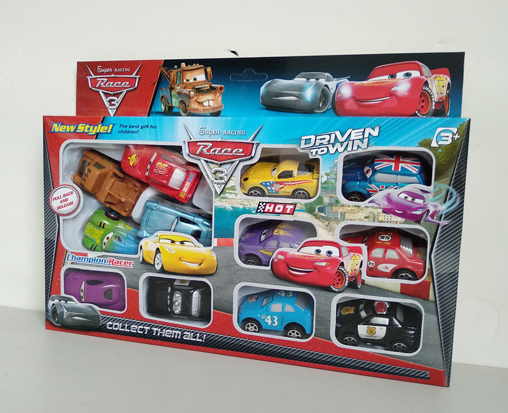 12 cars story 3 6CM pull back lightning mckun 6CM pull back black storm cool sister lamirez