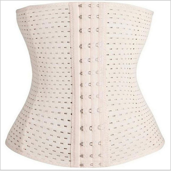 Abdominal Belt Women's Postpartum Waist Belly Breathable Hollow Plastic Belt Three-Row Buckle Body-Shaping Clothing Sports Waist Seal