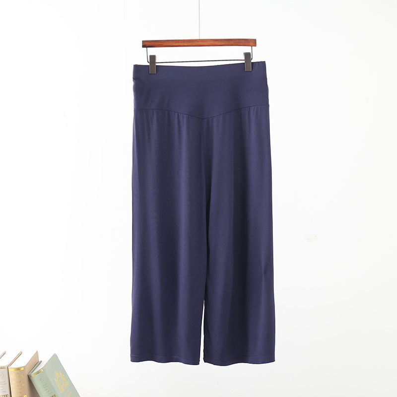 Spring and Summer Korean Style Modal Cotton Cropped Wide Leg Pants Loose Yoga Home Casual Large Size High Waist Cropped Cropped Pants