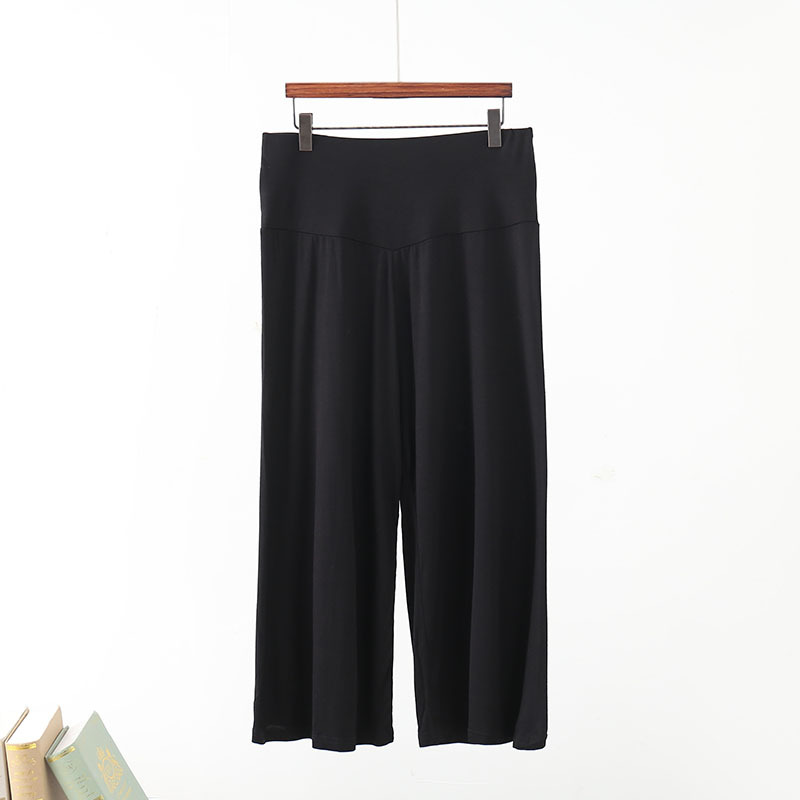 Spring and Summer Korean Style Modal Cotton Cropped Wide Leg Pants Loose Yoga Home Casual Large Size High Waist Cropped Cropped Pants
