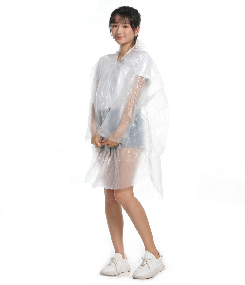 Disposable Raincoat Single Poncho Adult Children Thickened Plastic Raincoat Drifting Set Unisex