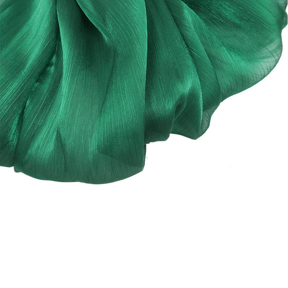 Ice Flower Cationic Yarn Hanfu Antique Fabric Water Wave Organza Yarn Yarn Skirt Large Sleeve Shirt Bright Silk Wrinkle Fabric