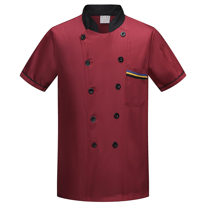 Chef work clothes short sleeve men's and women's hotel work clothes summer suit hotel kitchen clothes chef clothes wholesale