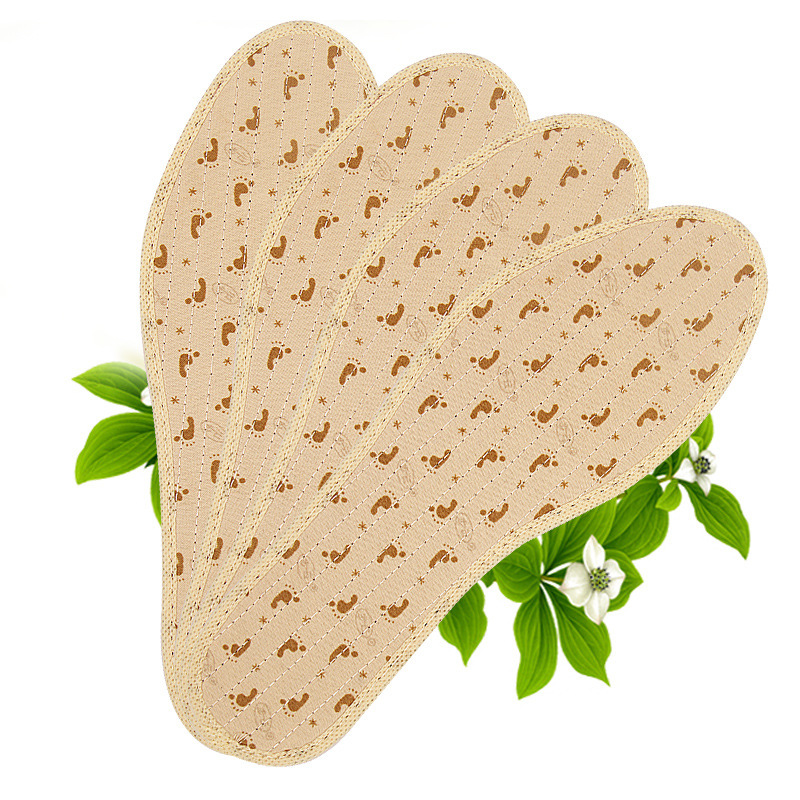 Buyun 1301 medicinal deodorant insole fragrant insole men's and women's cotton sweat-absorbent breathable fabric insole for all seasons
