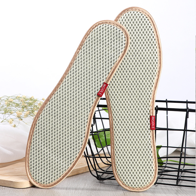 2 pairs/5 pairs/10 pairs of mesh bamboo charcoal insole deodorant sweat-absorbent breathable Men's and women's spring and summer sports shoes insole thick