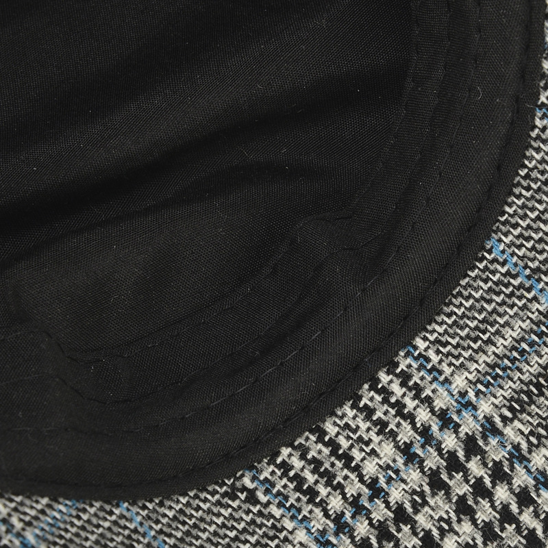 2023 new spring and summer Korean style plaid fashion comfortable bare beret men's and women's casual adjustable forward peaked cap