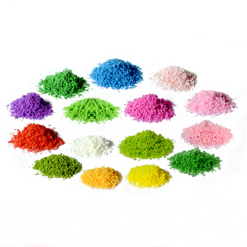 Model tree powder color pollen Greening leaves latex sponge powder DIY handmade building sand table landscaping material 1kg