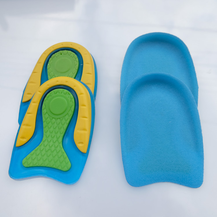 Self-produced and sold silicone heel pad sports shock absorption inner heightening pad U-shaped heel pad half size heel pad