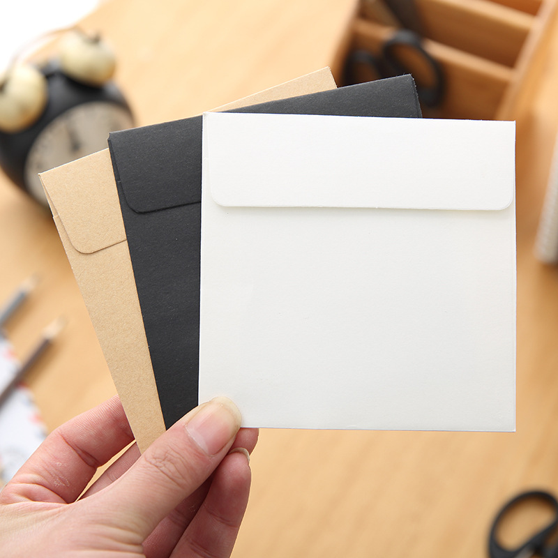 10 × 10cm ретро квадратный мини-маленький конверт Западный стиль маленький крафт-бумага приглашение литературный конверт в наличии
