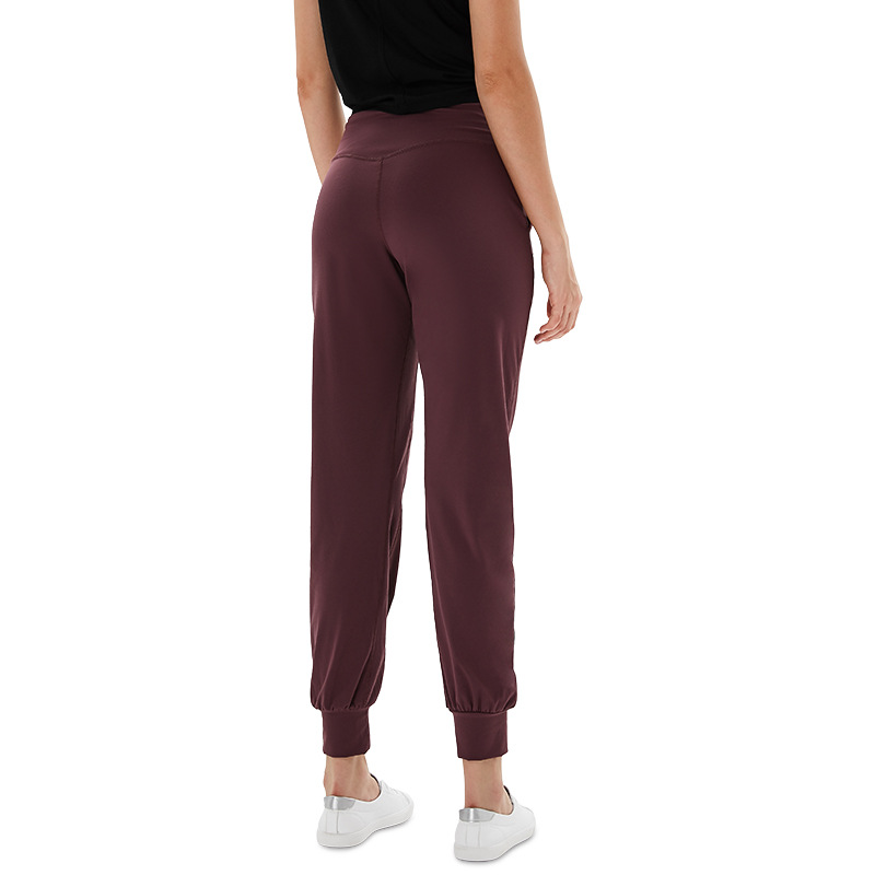 Loose Pocket Yoga Trousers Autumn and Winter High Waist Sports Pants LULU Side Pocket Stitching Sports Yoga Pants Women