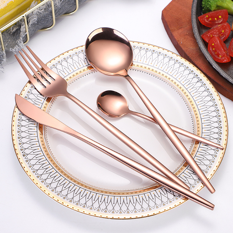 Нож из нержавеющей стали, вилка и ложка костюм Amazon Tableware золотой нож для стейка и вилка трансграничный португальский нож, вилка и ложка набор из четырех предметов