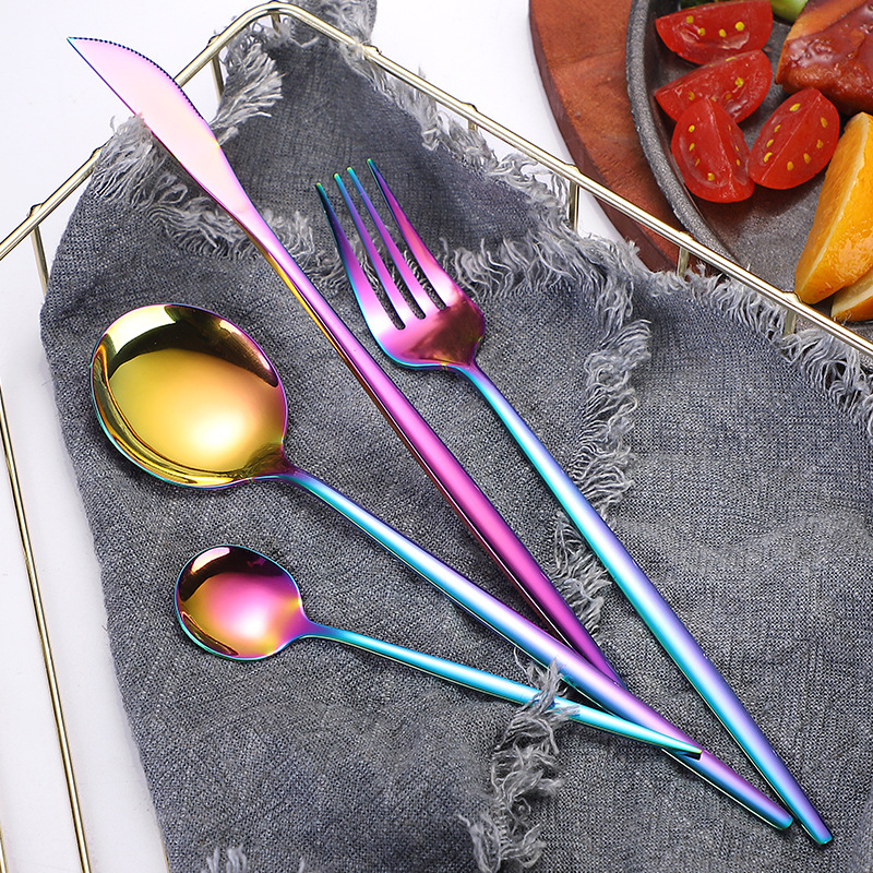 Нож из нержавеющей стали, вилка и ложка костюм Amazon Tableware золотой нож для стейка и вилка трансграничный португальский нож, вилка и ложка набор из четырех предметов