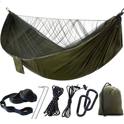 Cross-border upgraded mosquito nets can be opened, automatic quick opening anti-mosquito hammock, outdoor double parachute mosquito nets hammock manufacturers