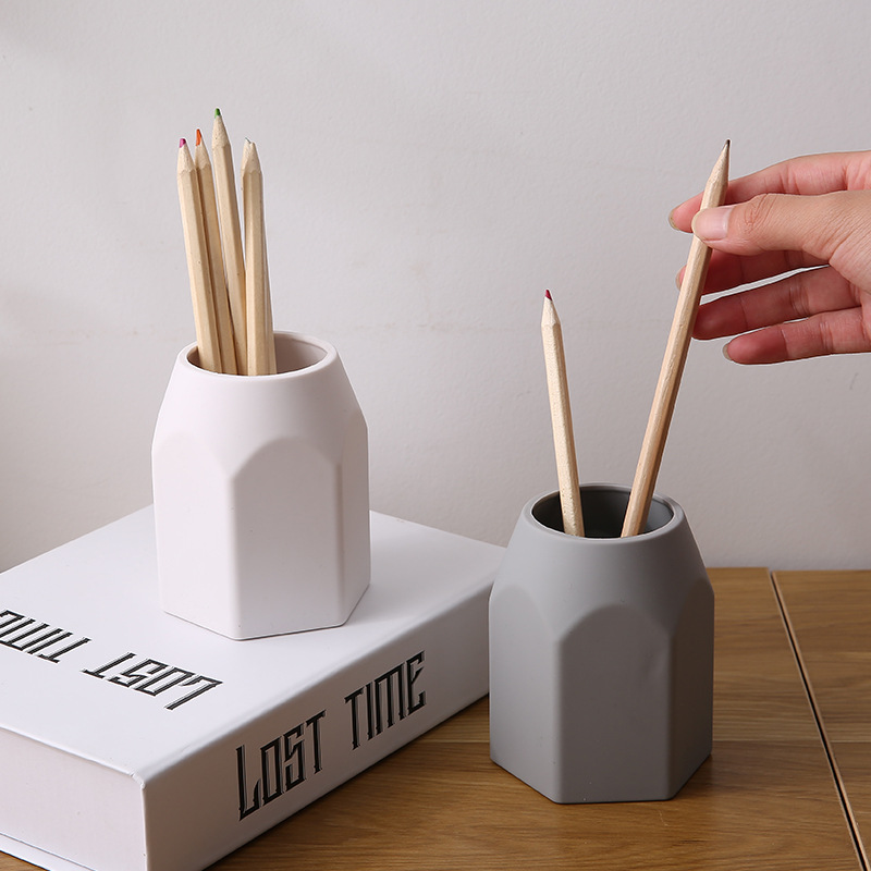 Amazon Multifunctional Creative Silicone Pen Cute White Personalized Storage Tube Student Desktop Storage Supplies