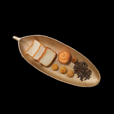 INS simple Nordic snack candy plate living room home dining table storage plate creative golden tray decoration ornaments