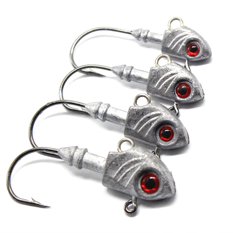 魚型鉛フック血槽三本フック3.5-33g海釣り遠投シミュレーション魚形スズキ軟餌フック|undefined