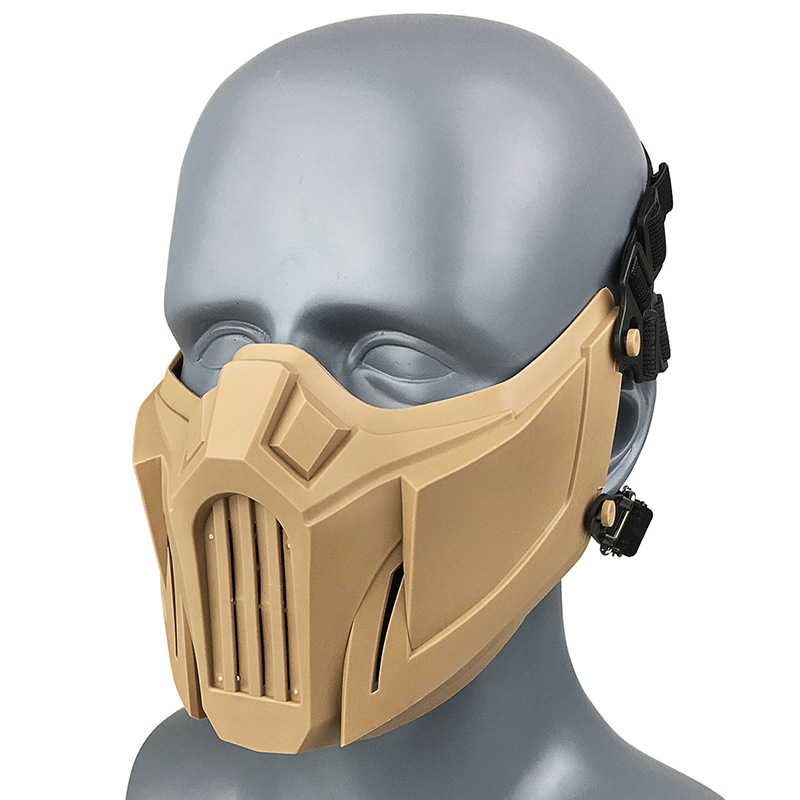 Amazon Hot Sale Half Face Protective Mask Military Fan Field CS Equipment Tactical Mask Live Outdoor CS Mask
