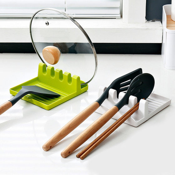 Kitchen Slipper Rack Soup Spoon Pad Chopsticks Pot Cover Storage Pad Household Multi-functional High-quality Plastic Wall-mounted Storage Rack