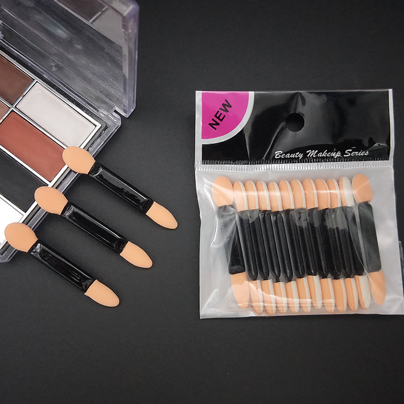 Factory sales 10 bags 5.5/6.5/7.5cm double-headed latex sponge eyeshadow stick manicure eye smudges makeup